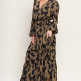 MIDNIGHT MOSS WOVEN JACQUARD MAXI DRESS, Flying Monkey (online only)