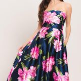 LUNA FLORA WOVEN MAXI DRESS, Flying Tomato (ONLINE ONLY)