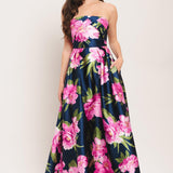 LUNA FLORA WOVEN MAXI DRESS, Flying Tomato (ONLINE ONLY)
