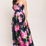 LUNA FLORA WOVEN MAXI DRESS, Flying Tomato (ONLINE ONLY)