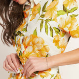 UPLIFTING PALETTE WOVEN MIDI DRESS, Flying Tomato (online only)