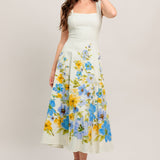 DREAMING OF THE COAST WOVEN MIDI DRESS, Flying Tomato