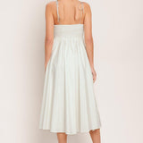 POETIC BLOOM WOVEN MIDI DRESS