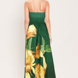 GOLDEN ROSE AFTERGLOW WOVEN MAXI DRESS, Flying Tomato (online only)