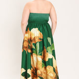 GOLDEN ROSE AFTERGLOW WOVEN MAXI DRESS, Flying Tomato (online only)