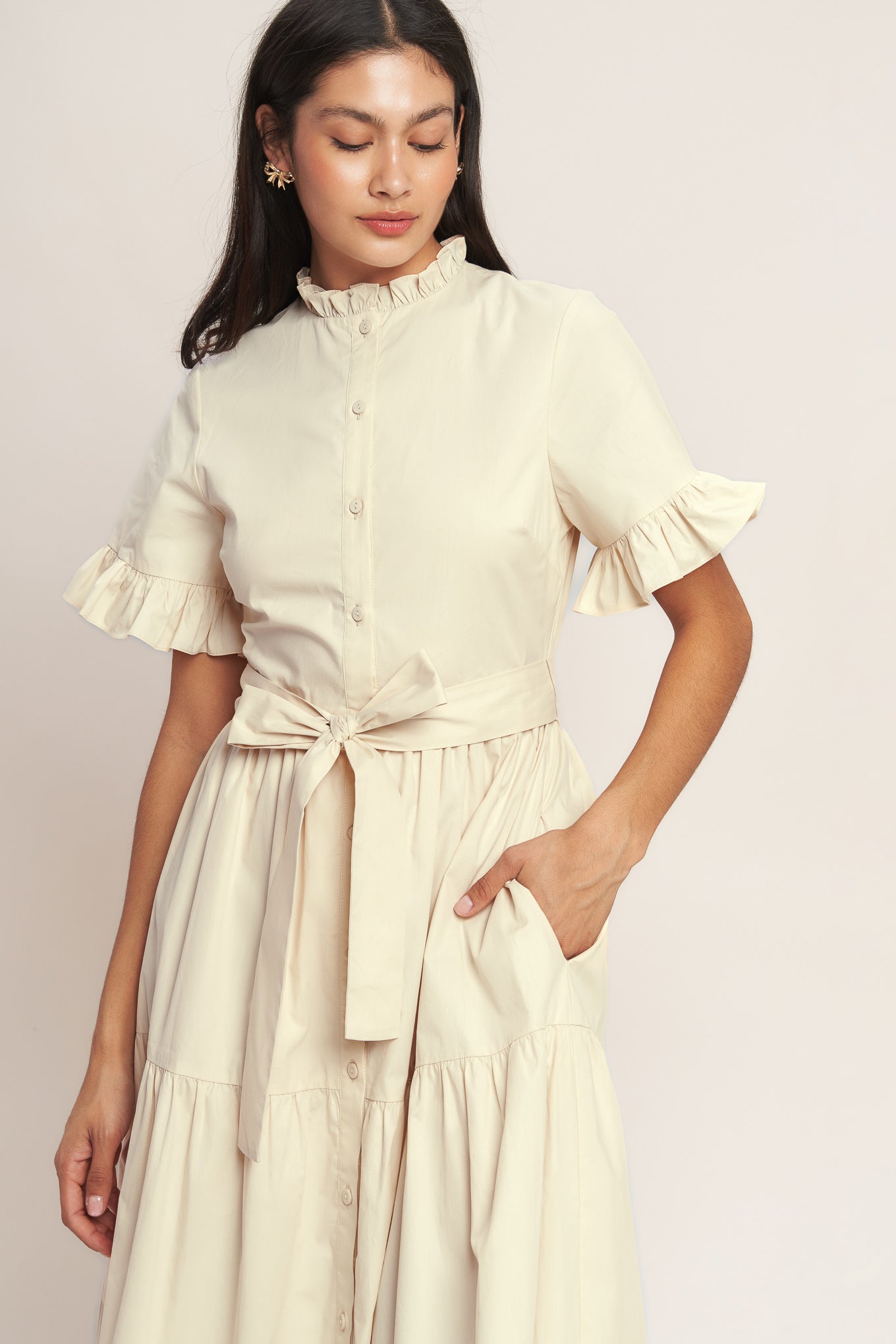 FEELS LIKE A COMPLIMENT WOVEN MIDI DRESS,  Flying Tomato