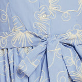 SUMMER SKETCH FLORA WOVEN MIDI DRESS