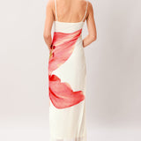 BLOOM STATEMENT POWER MESH CAMI MIDI DRESS