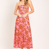 ROSY HAVEN POWER MESH MIDI DRESS