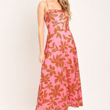 ROSY HAVEN POWER MESH MIDI DRESS