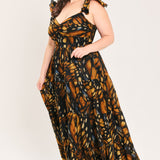 EMBERWING GARDEN GOWN WOVEN MAXI DRESS , Flying Tomato (online only)