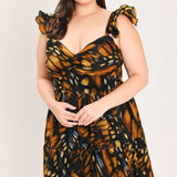 EMBERWING GARDEN GOWN WOVEN MAXI DRESS , Flying Tomato (online only)