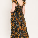 EMBERWING GARDEN GOWN WOVEN MAXI DRESS , Flying Tomato (online only)