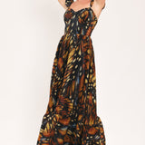 EMBERWING GARDEN GOWN WOVEN MAXI DRESS , Flying Tomato (online only)