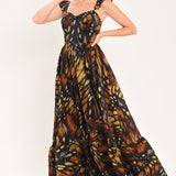 EMBERWING GARDEN GOWN WOVEN MAXI DRESS , Flying Tomato (online only)