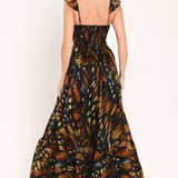 EMBERWING GARDEN GOWN WOVEN MAXI DRESS , Flying Tomato (online only)