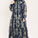 ROYAL HERITAGE BLOOM WOVEN MAXI DRESS, Flying Tomato (online only)