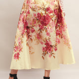 BLOSSOM DREAM BALLERINA WOVEN FULL MIDI SKIRT, Flying Tomato