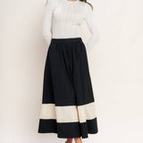 GALLERY CONTRAST FULL MIDI SKIRT, Flying Tomato (online only)