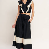 GALLERY CONTRAST FULL MIDI SKIRT, Flying Tomato (online only)