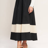 GALLERY CONTRAST FULL MIDI SKIRT, Flying Tomato (online only)