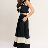 GALLERY CONTRAST FULL MIDI SKIRT, Flying Tomato (online only)