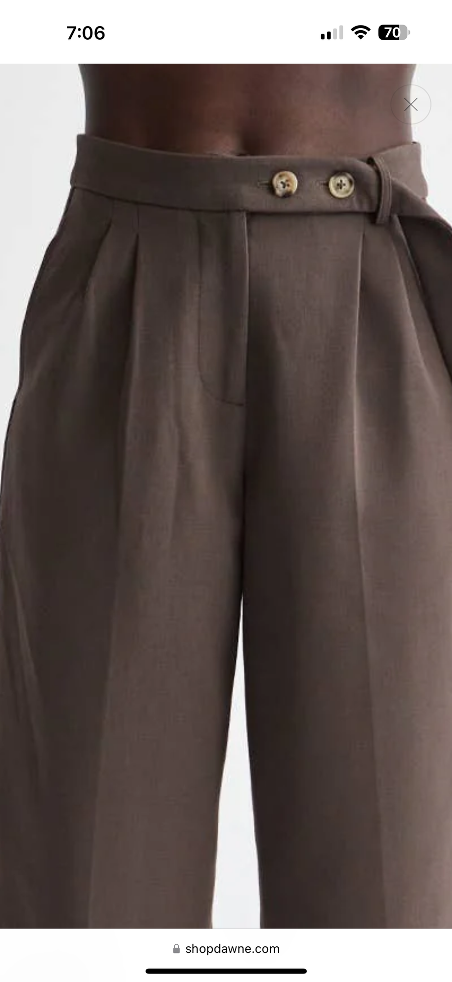 Crescent -Shayne Wide Leg Trousers in Stone