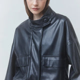 Danao Faux Leather Jacket, by Suncoo
