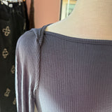 Hashttag -Long sleeve boat neck T-shirt