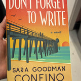 Don’t forget to write, by Sara Goodman Confino (Signed copy)