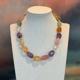 Gemstone Crystal Necklace, by Zhanna