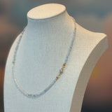 Aquamarine and Quartz Necklace, by Zhanna