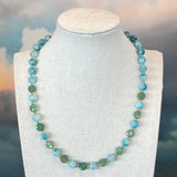 Larimar and Green Necklace, Zhanna Jewelry