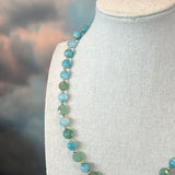 Larimar and Green Necklace, Zhanna Jewelry