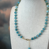 Larimar and Green Necklace, Zhanna Jewelry