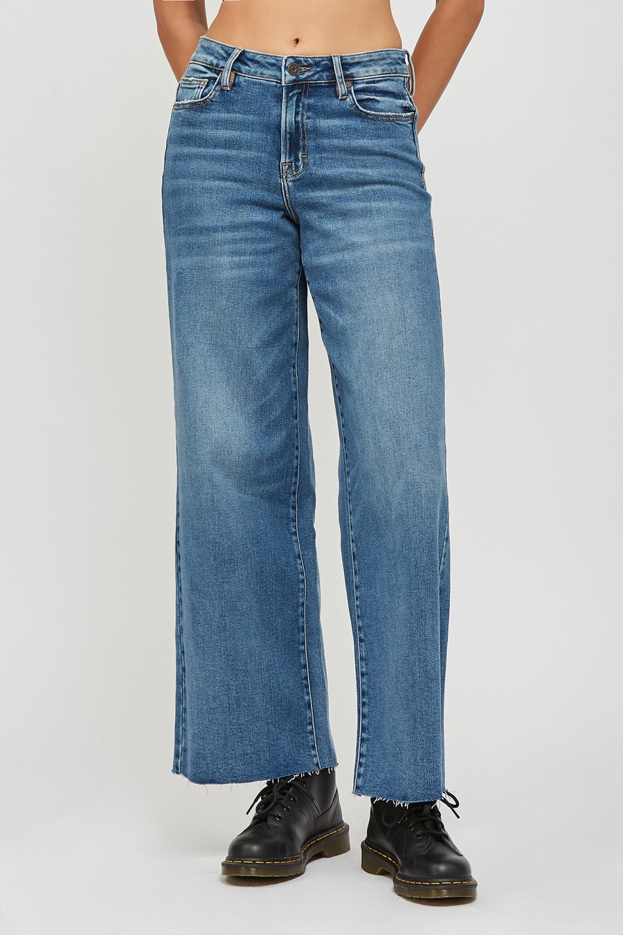 Hidden Jeans - Clean Stretch 31in Inseam Wideleg NORI