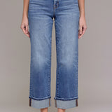 Hidden, Medium Wash Cuffed Jeans