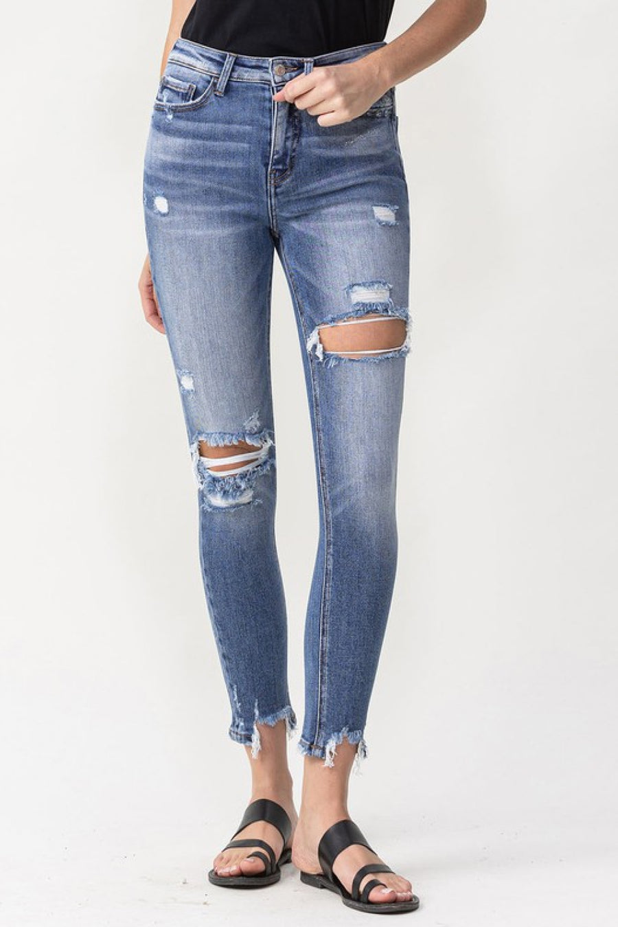 Juliana Lovervet Highrise distressed skinny