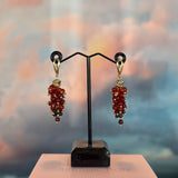 Zhanna Jewelry, Red Carnelian & Garnet Earrings