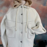 Felted Knit Jacket with Removable Hood by OAT