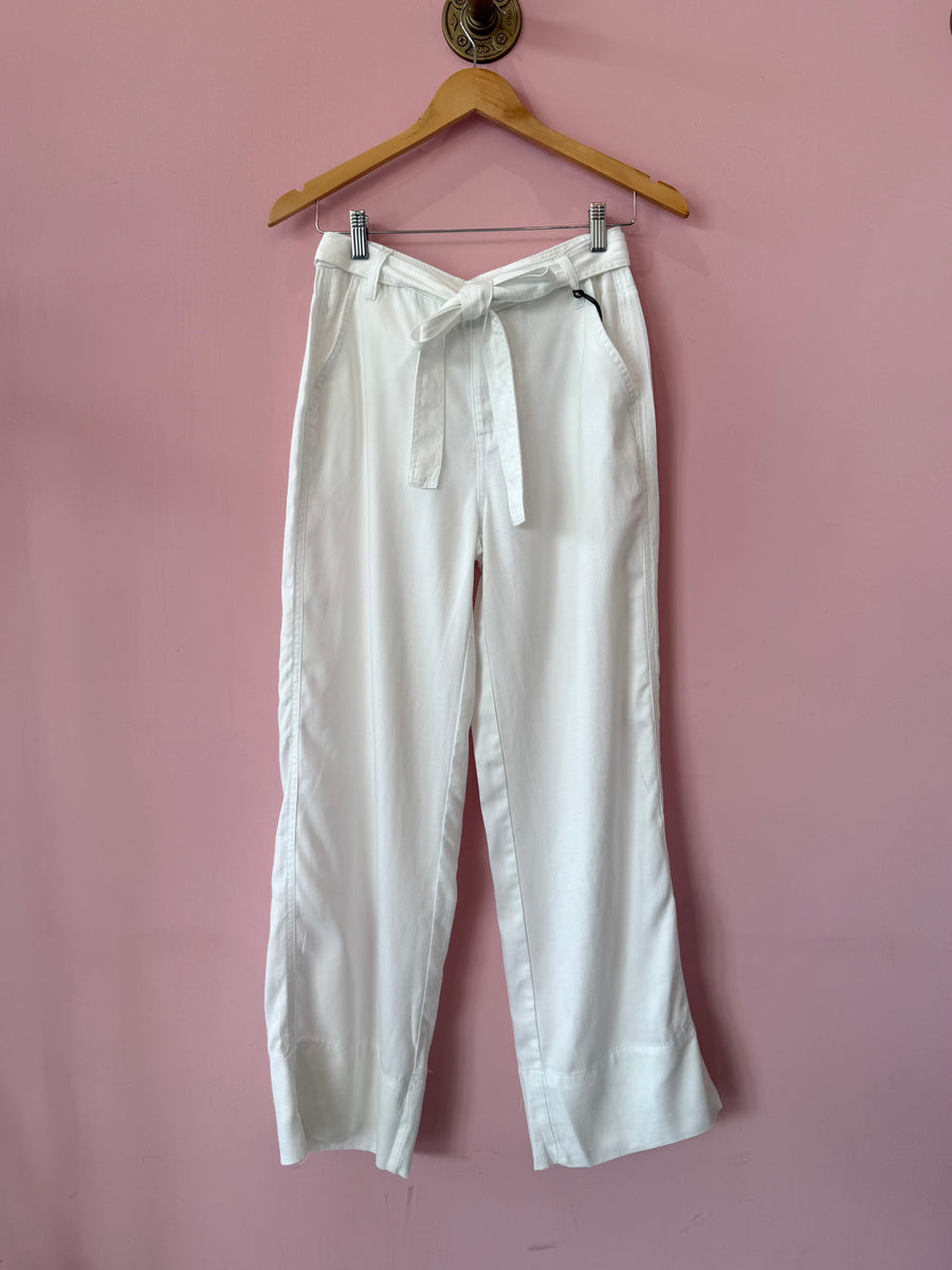 Belted High Rise Wide Leg Pants by OAT