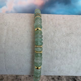 Zhanna Jewelry, Aquamarine and Gold Beaded Bracelet