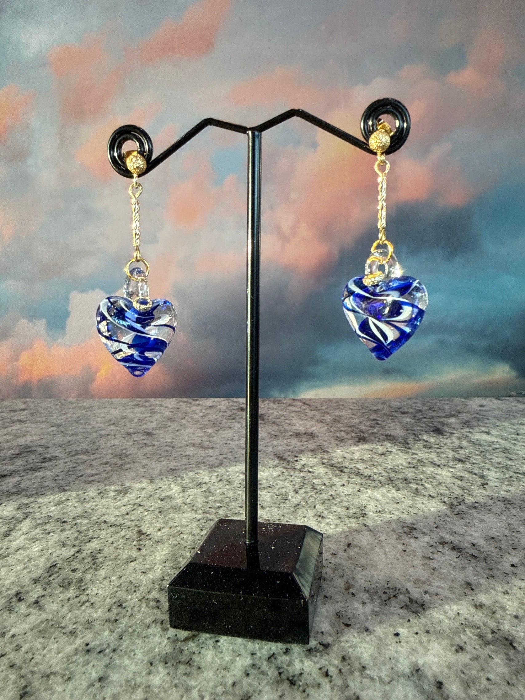 Murano glass earrings, Zhanna Jewelry