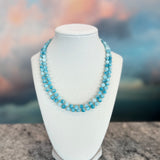 Two layer Larimar necklace, Zhanna Jewelry