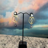 Amethyst tear drop earrings, Zhanna Jewelry