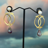 Amethyst tear drop earrings, Zhanna Jewelry