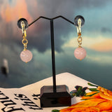 Rose quartz earrings, Zhanna Jewelry
