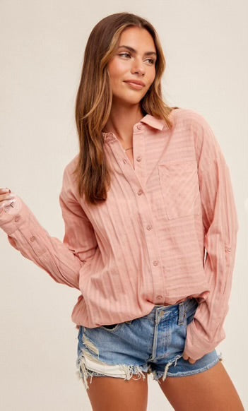 Loose Fit Front Pocket  Shirt, by Hem and Thread