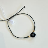 Handmade Jade Loop bracelet- Dark green jade, dark green bracelet