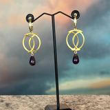 Amethyst tear drop earrings, Zhanna Jewelry